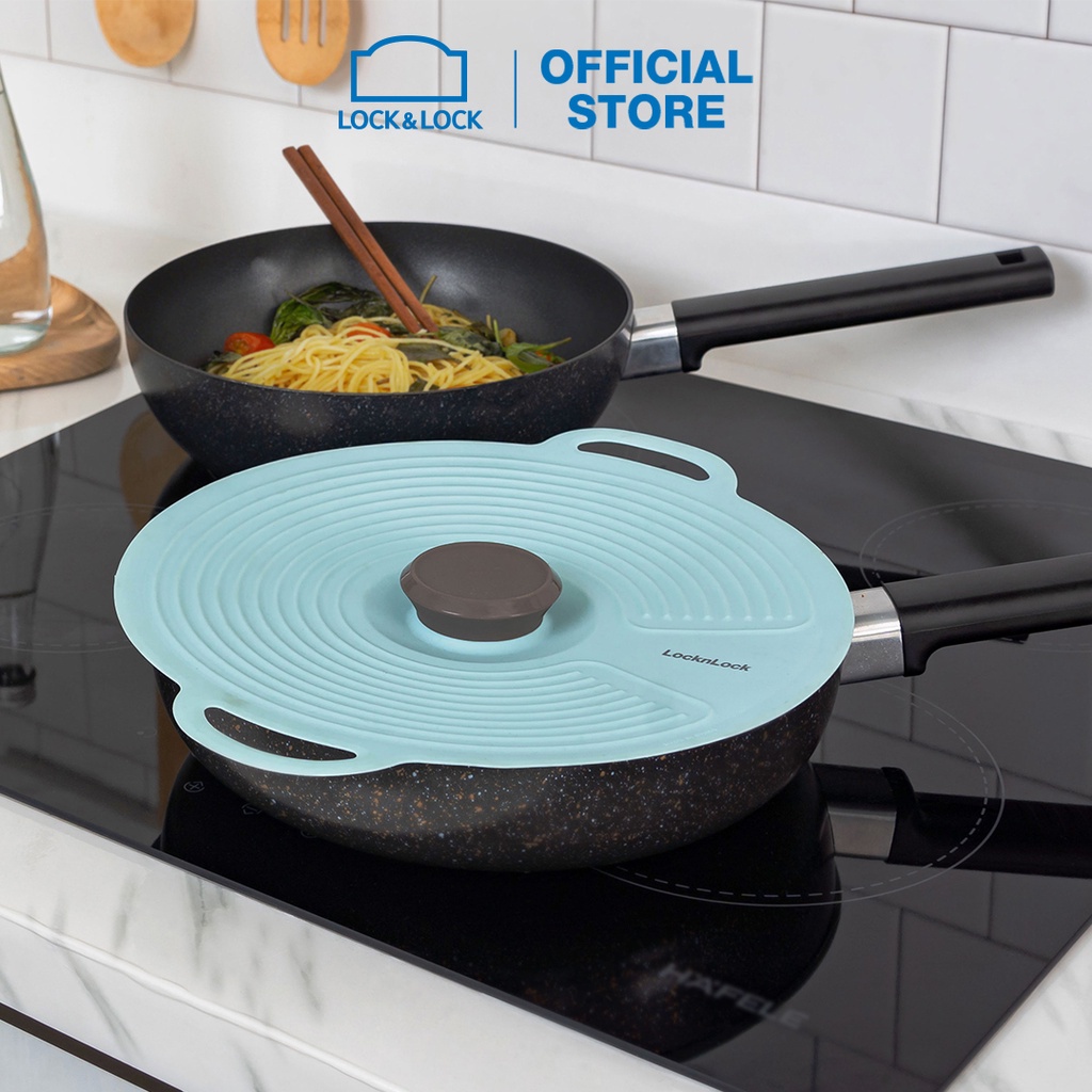 Nắp Đậy Nồi Chảo Bằng Silicone Lock&Lock Đường Kính 28cm CKT431MIT