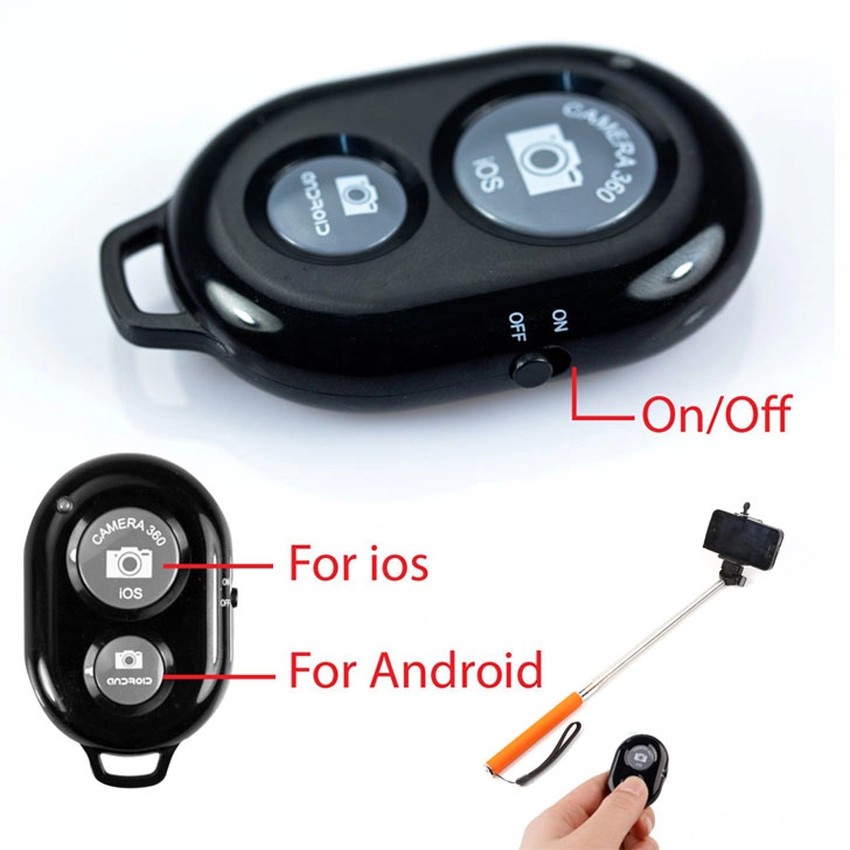 Nút Remote Chụp Hình Bluetooth - Đen