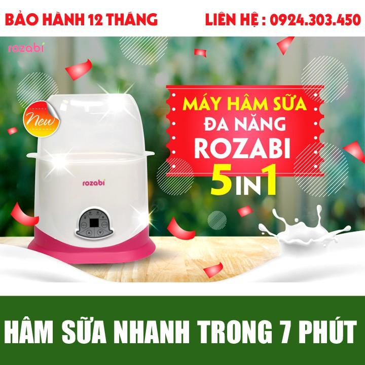 Máy hâm sữa siêu tốc 5 chức năng rozabi mới