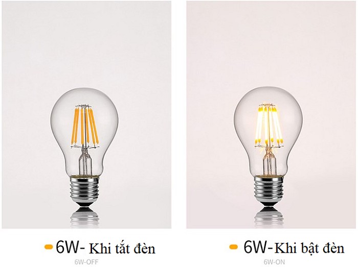 Bóng đèn Led Edison A60 6W đui E27.
