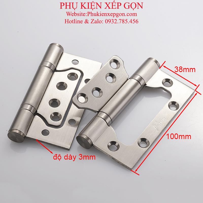 BẢN LỀ LÁ INOX  - 2 CÁI