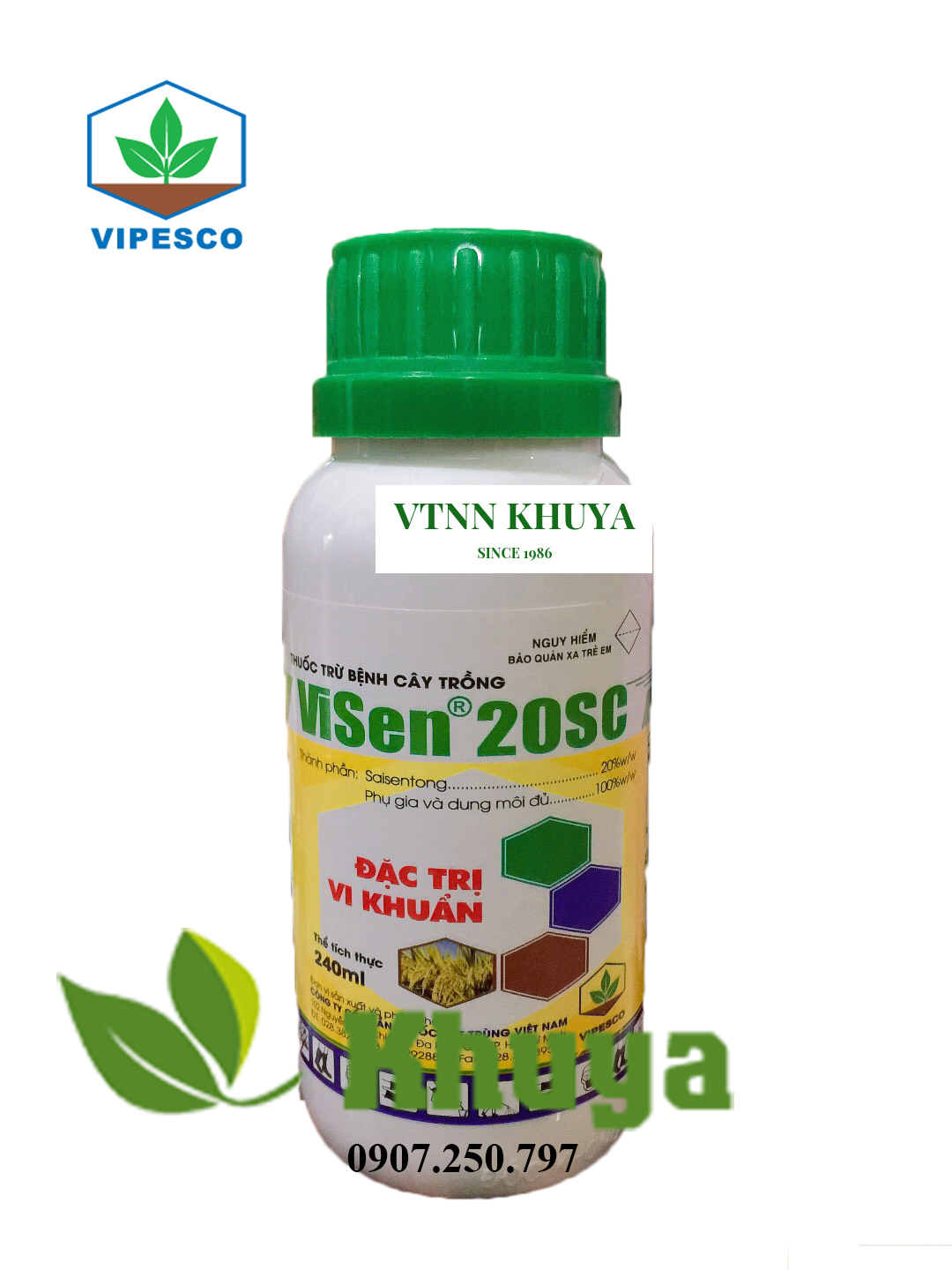 Trừ bệnh Visen 20SC 240ml Vipesco trừ Vi Khuẩn
