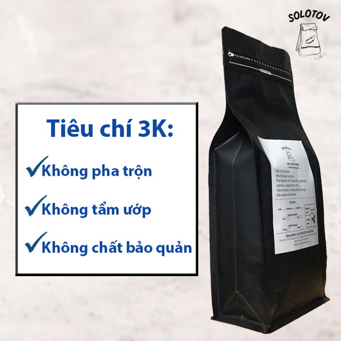 [CÀ PHÊ HẠT RANG MỘC] Cà phê Culi Robusta Arabica rang mộc - SoloTov Coffee (Thành phần 90% Culi Robusta và 10% Arabica)