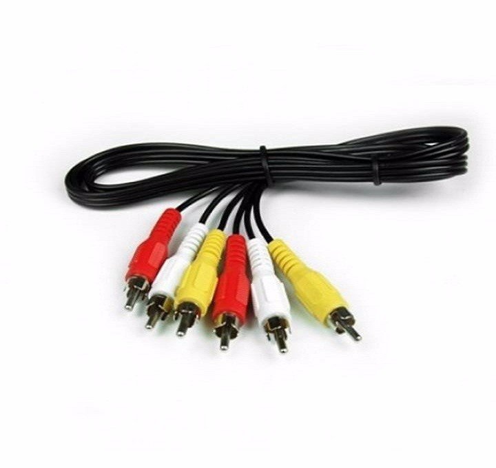 Dây Loa AV 6 Đầu Hoa Sen RCA Dài 1.5M (Đen)