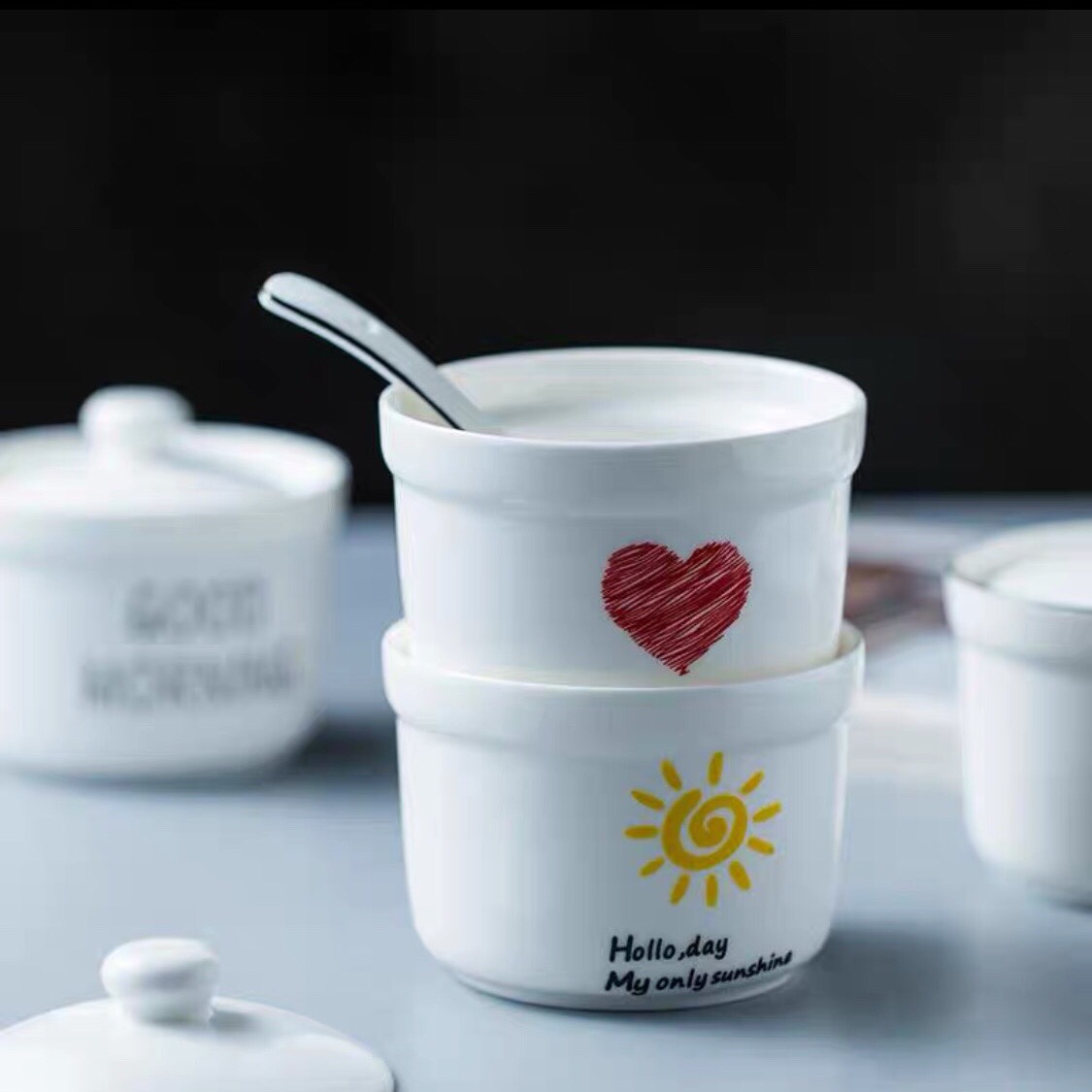 Cốc nấu cháo, chưng yến, hấp trứng 250 ml