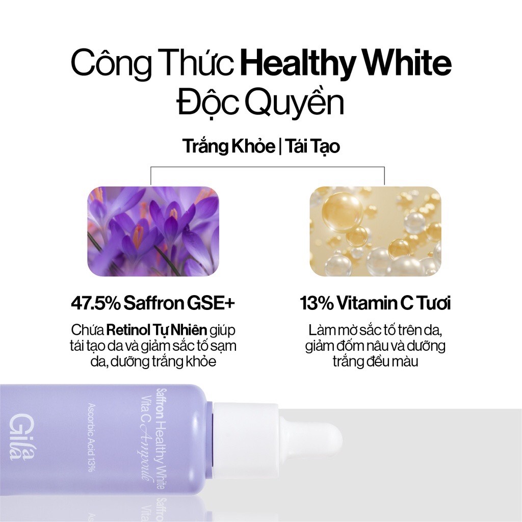 Tinh Chất Đậm Đặc Gilaa Saffron Trắng Khỏe Mờ Sạm 30ml