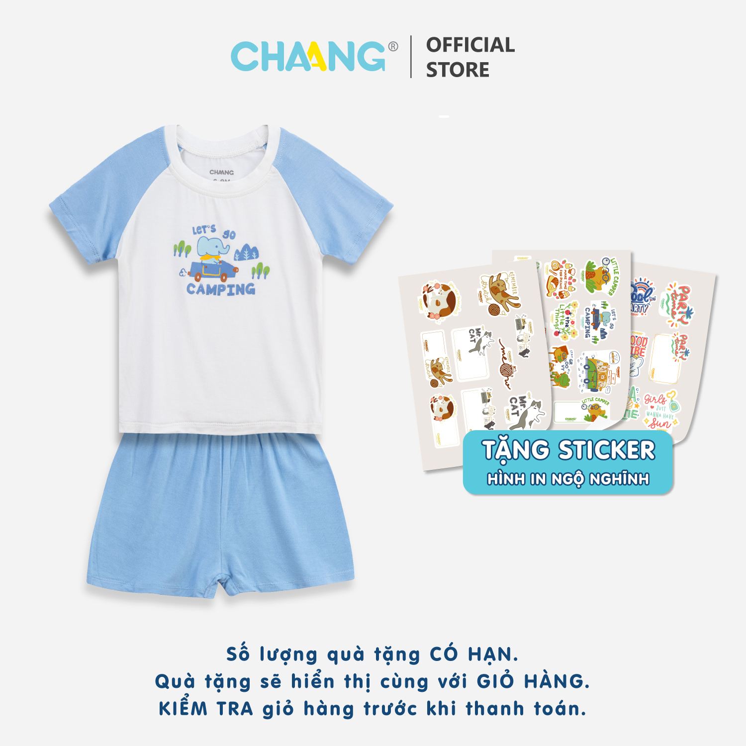 [CHAANG] Bộ quần áo cộc raglan Spring Chaang