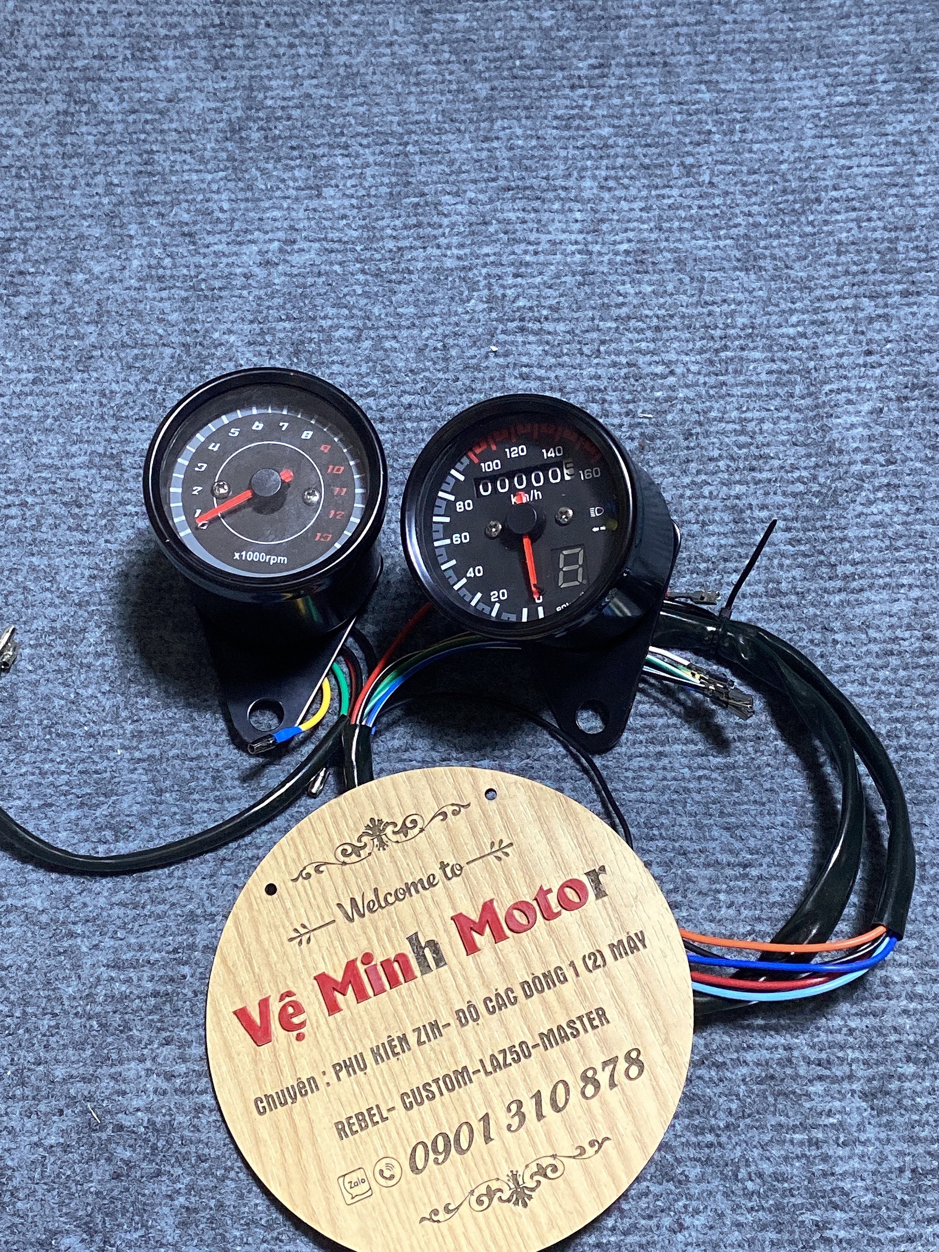 Đồng hồ cafe racer gn125,yb125,wolf125,husky,bonus,dealim125,win100/110