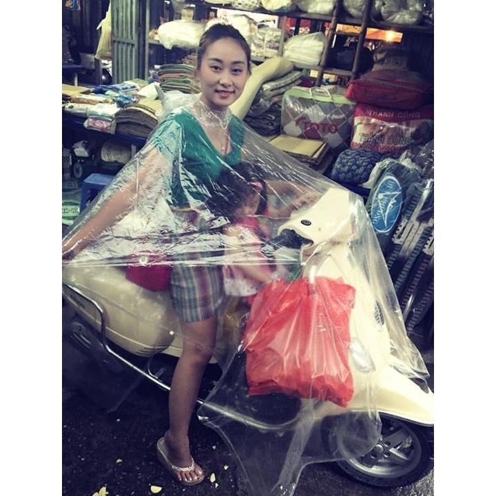 Áo mưa vi sinh trong suốt 1 đầu