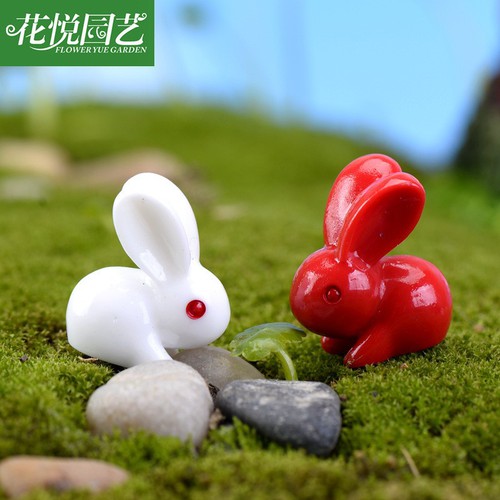 Thỏ mini  phụ kiện trang trí tiểu cảnh