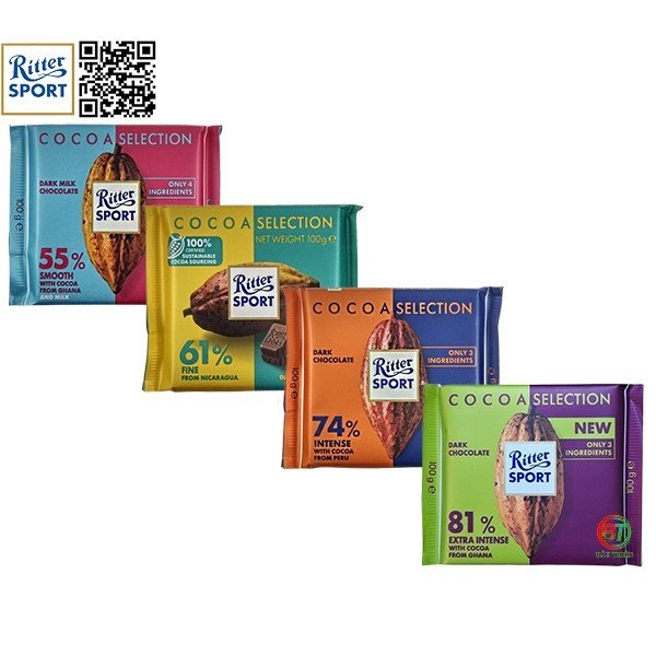 Socola hiệu Ritter Sport Đức thanh 100g