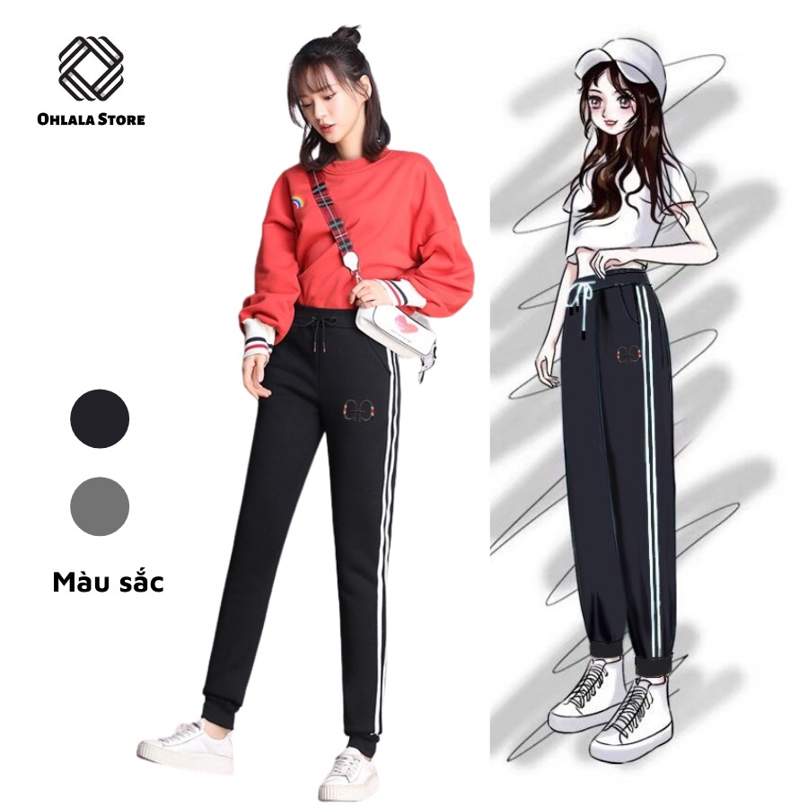 Quần jogger gân tăm nữ - quần dài nữ thun gân