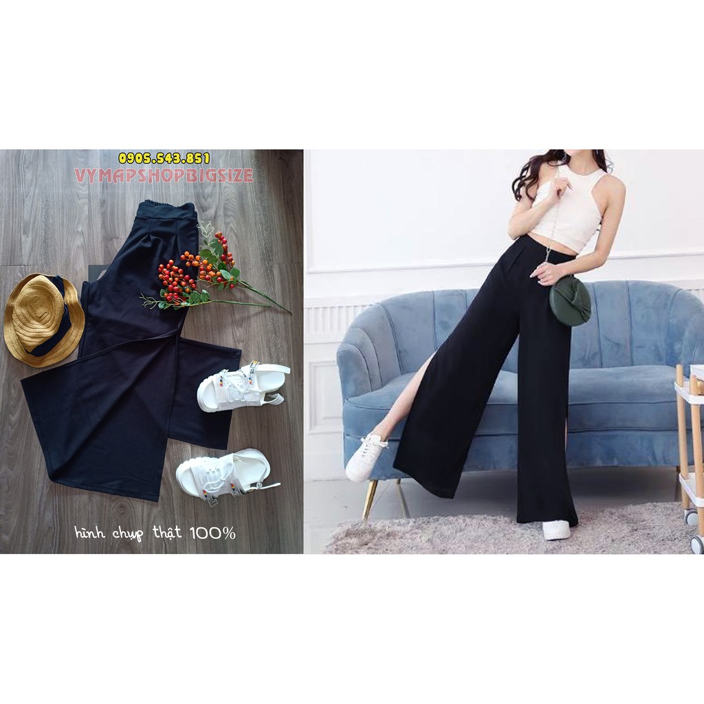 [HCM]quần culottes xẻ tà đủ size 40-100kg
