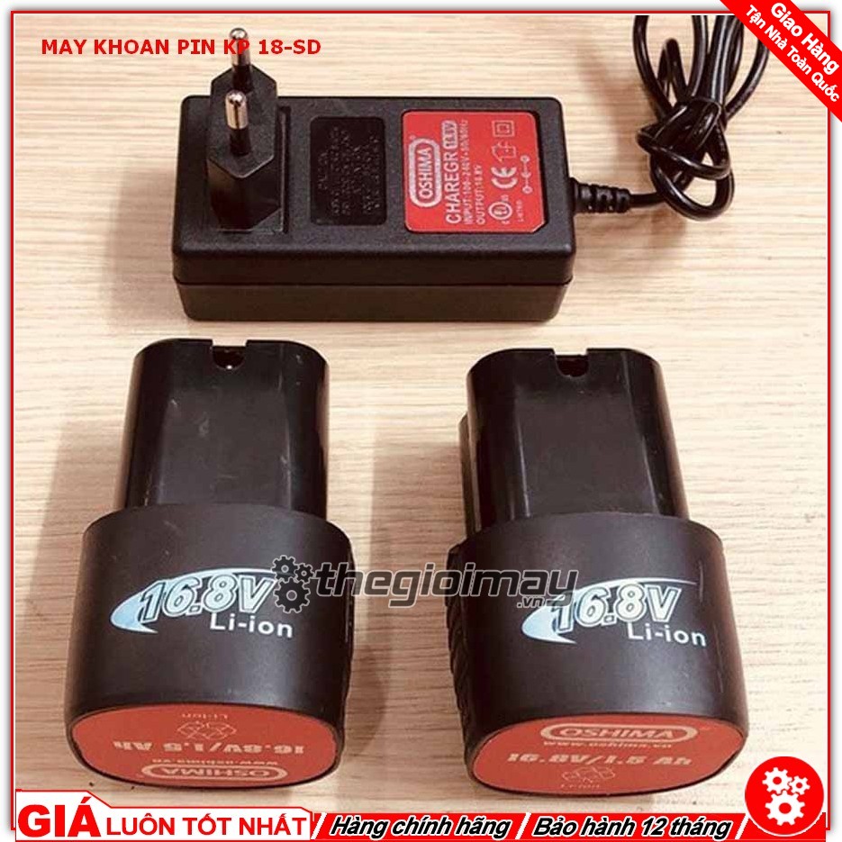 [HCM]Máy khoan pin cầm tay 18V Oshima KP18SD