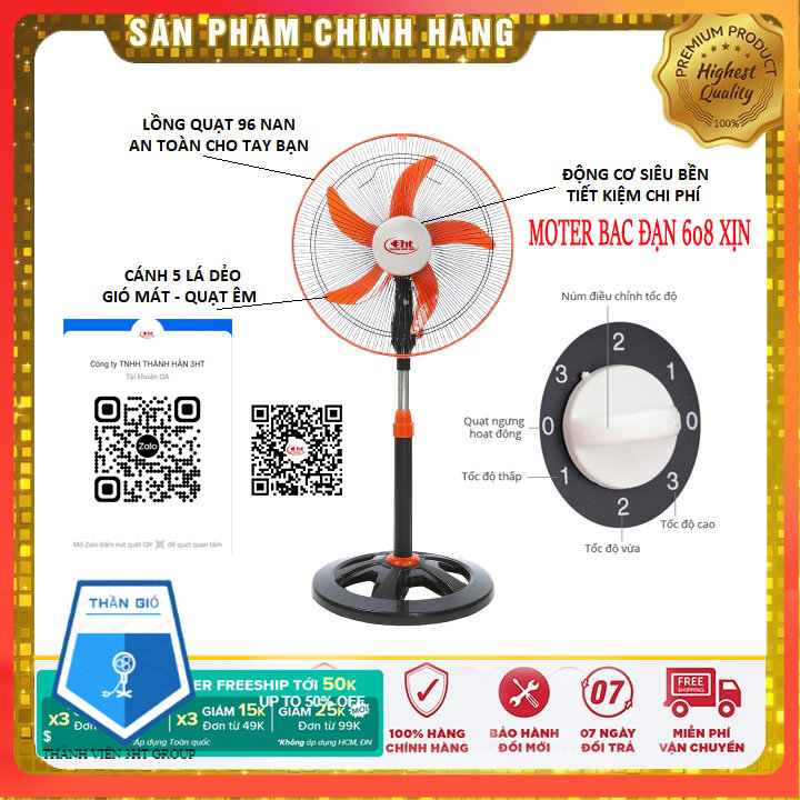 QUẠT ĐỨNG CÔNG NGHIỆP B4 CÔNG NGHỆ BẠC ĐẠN