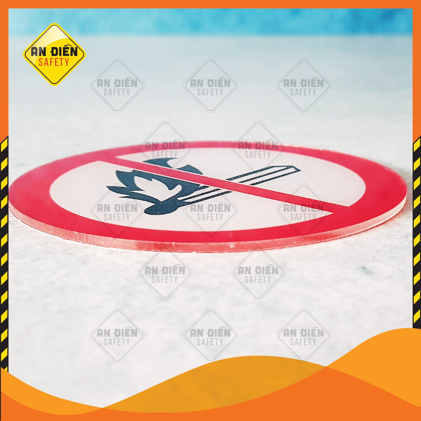 Biển báo An Điền Safety - Biển báo Cấm Lửa No Fire