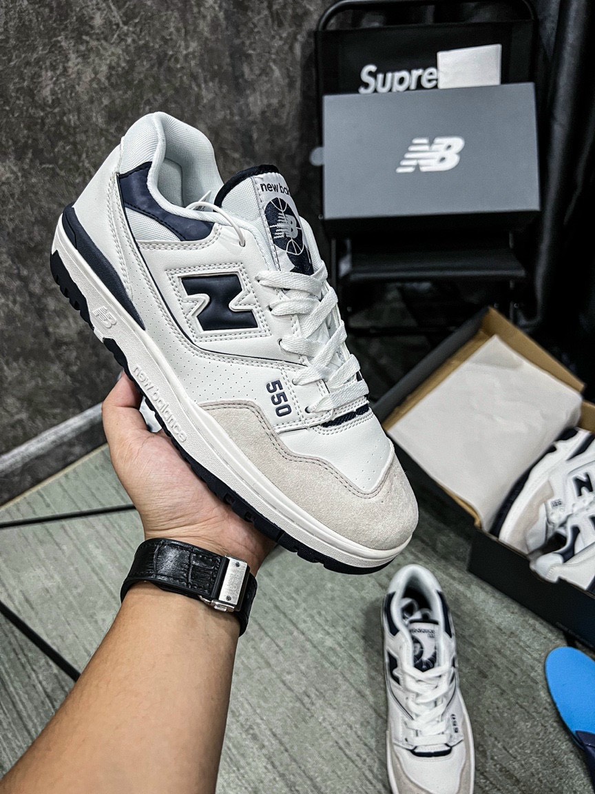 Giày sneaker N.e.w Ba.l.ance 550 – White Navy ( full box )