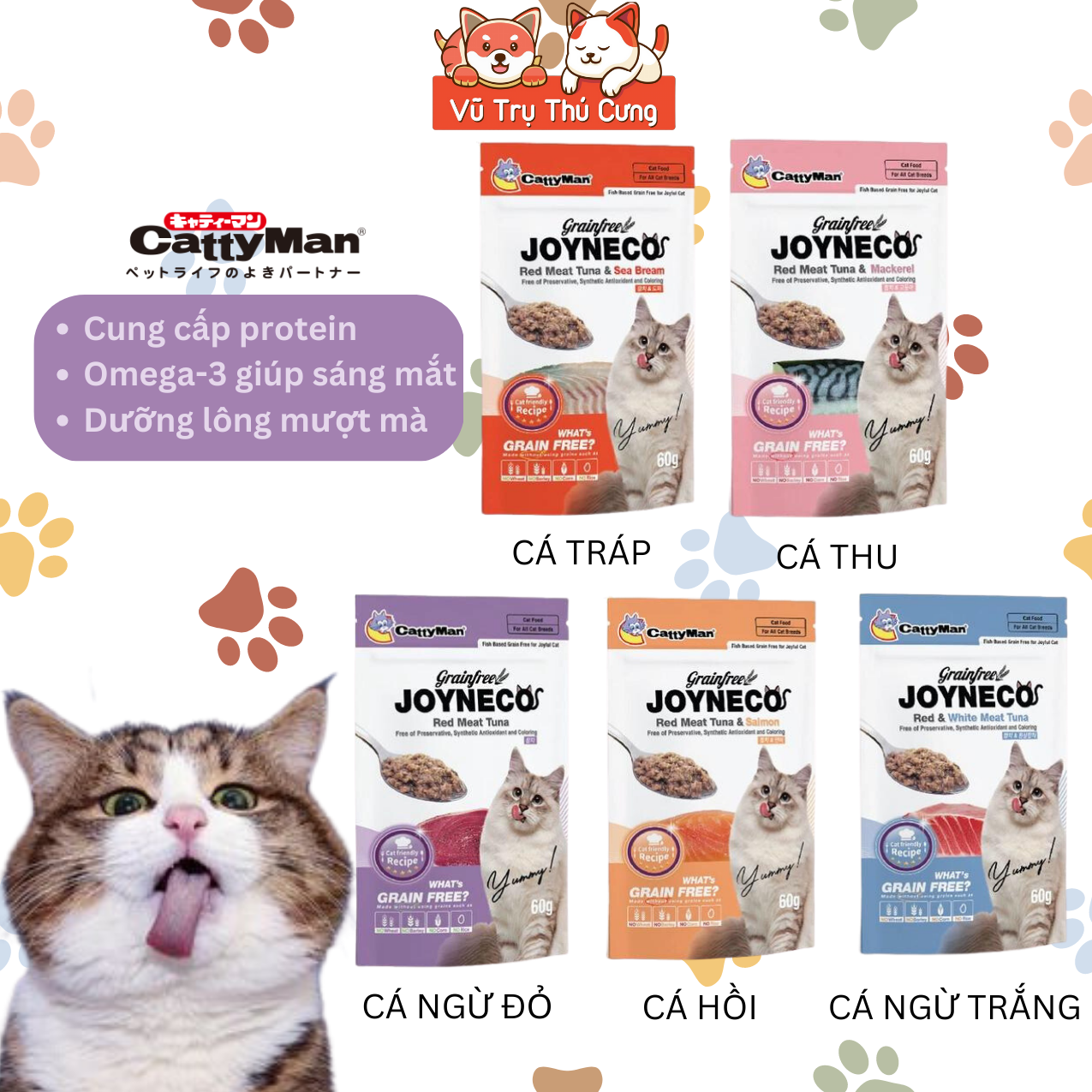 Pate Catty Man Joyneco cho Mèo gói 60g