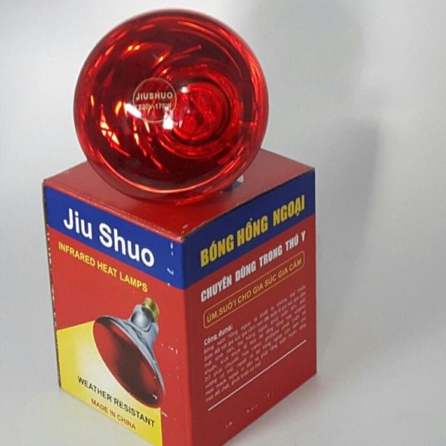 Bộ 2 Bóng đèn Hồng ngoại sưởi ấm Thú Y, nông sản và dược liệu, nấm các loại cao cấp 75w + tặng 2 đui sứ
