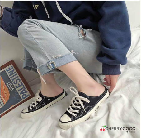 Giày hở gót nữ basic - Giày sục thời trang nữ korea SIÊU HOT. Tặng tất