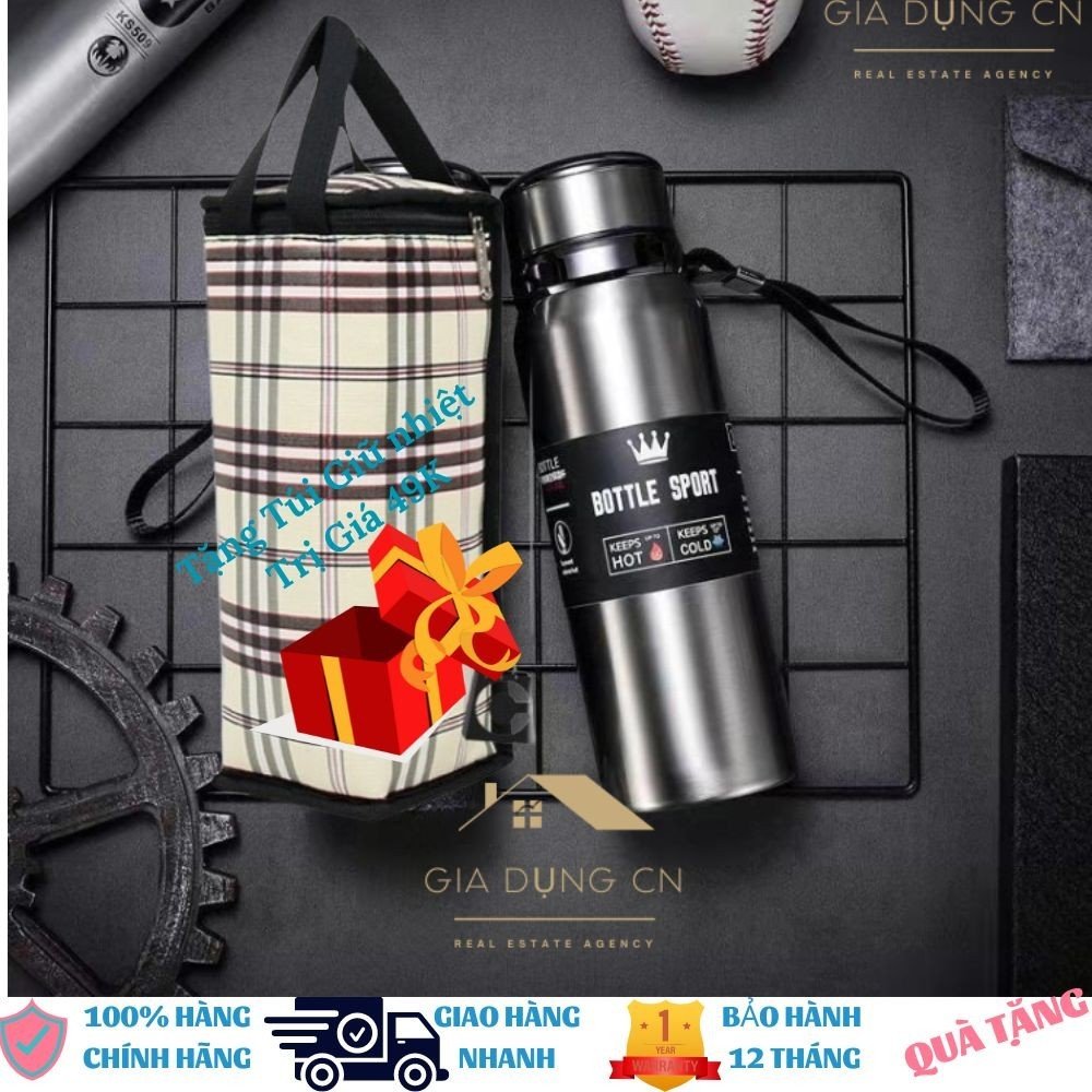 1 litter thermos bottle-3 layers insulated stainless steel thermos bottle for high heat preservation up to 12 cups.