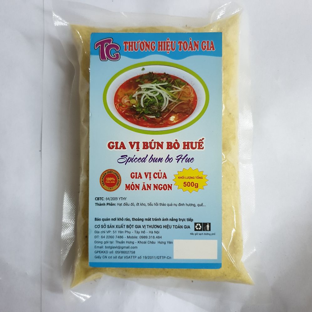 Gia vị bún bò huế có muối 500g