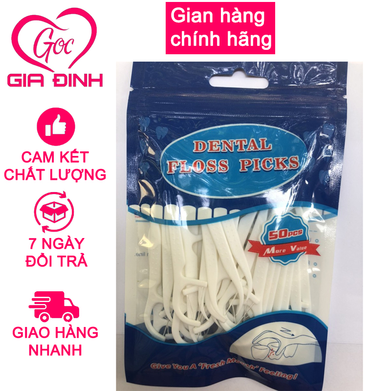 Combo3 Hộp Tăm chỉ nha khoa cho răng trắng sạch GocgiadinhVN( 150 chiếc)