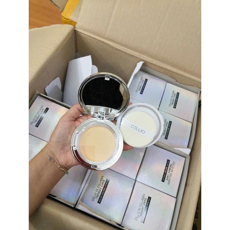 Phấn Phủ Cellio Ex Collagen Twoway Cake SPF30/PA++