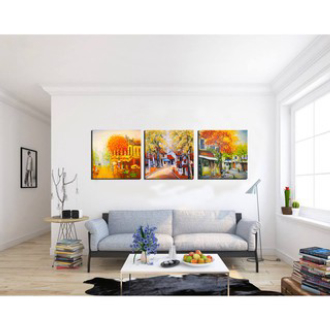 Bộ 3 tranh 30x30cm phố cổ hà nội