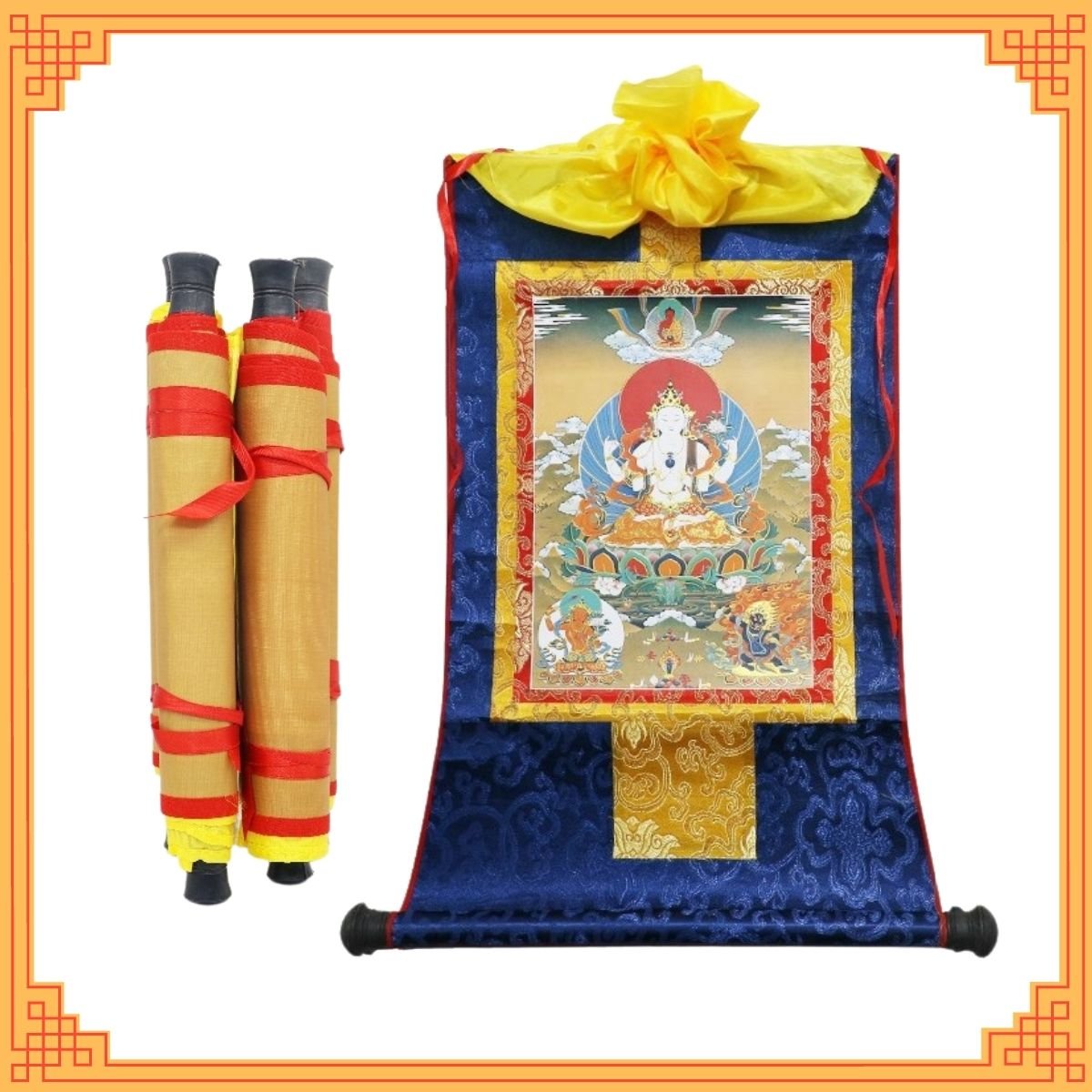 Tranh thangka quan âm tứ thủ