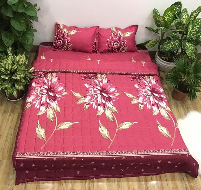 Bộ Chăn Ga Gối, Hoa Cúc Mận -kovico drap giường, ga giường, ra giường, drap trải giường,ga trải giường, drap trải giường đẹp ga trải giường cưới, bộ ga trải nệm mát, ga giường cưới,Ga giường spa