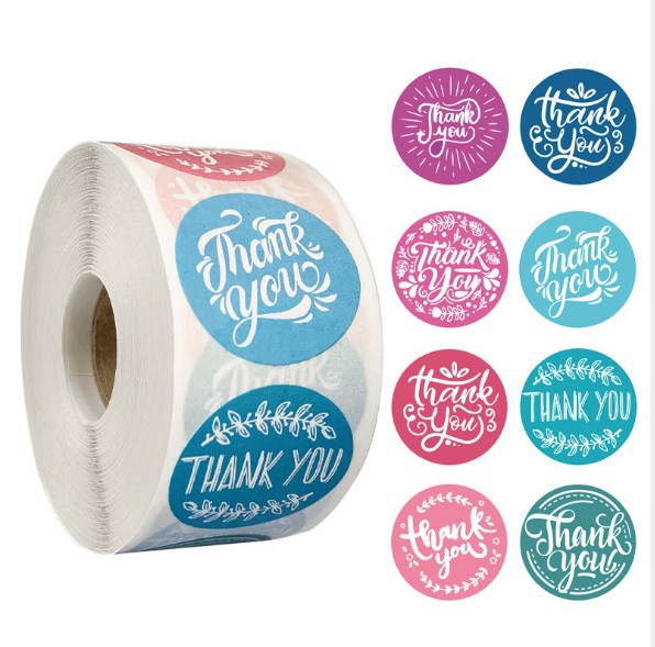 Tem Tròn Thank You (1 Cuộn / 500 Tem)