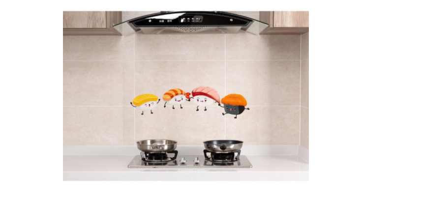 Miếng Decal Dán tường nhà bếp chống dầu mỡ bám tường