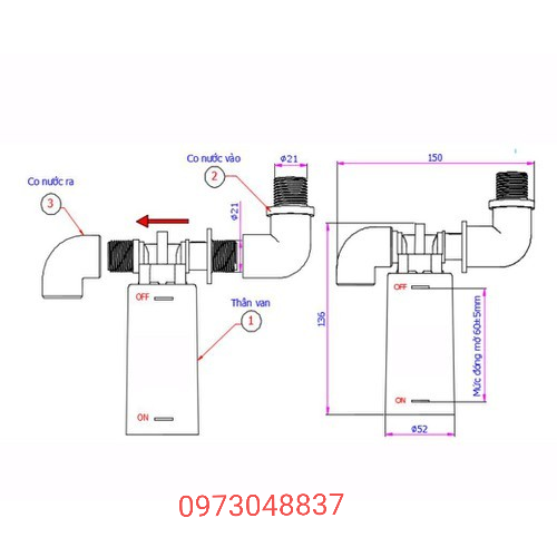 Phao nước tự động - Phao cơ thế hệ mới