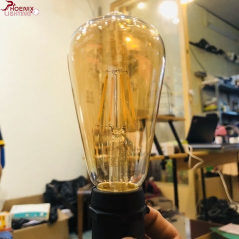 Bóng đèn LED Edison ST64 dimmer vỏ vàng