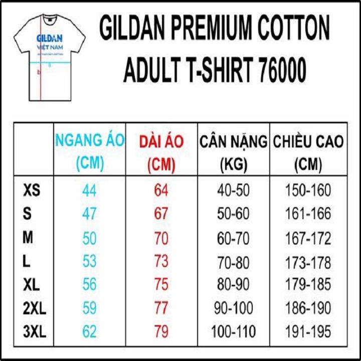 Áo thun trơn gildan 100% cotton 36 màu