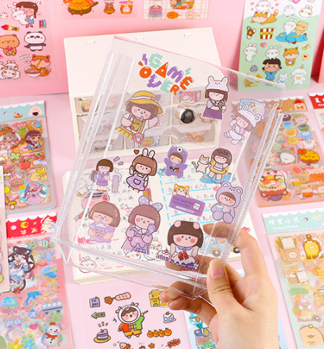 Bộ 6 Tấm Sticker Trong Dễ Thương Chọn Mẫu