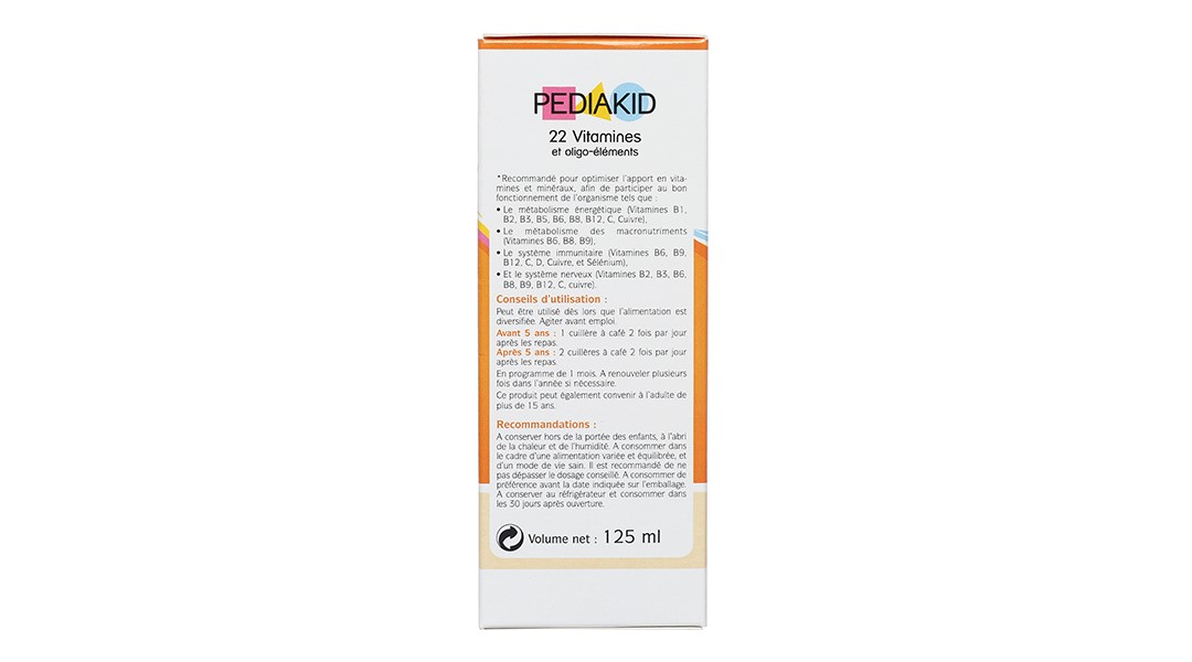 Siro PEDIAKID 22 VITAMINES 125mL