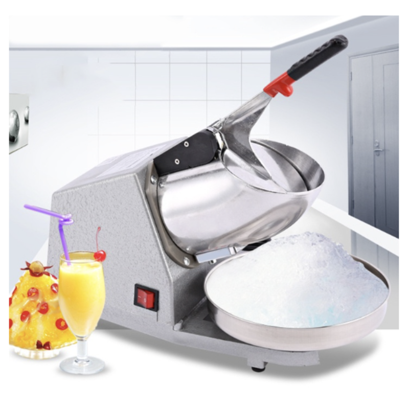 2-blade snow flake, 2 caps multi-functional ice machine, fluffy snow sand blender, high capacity grinder, large ice, small all machine is fast and silent for home, cafe, tea shop