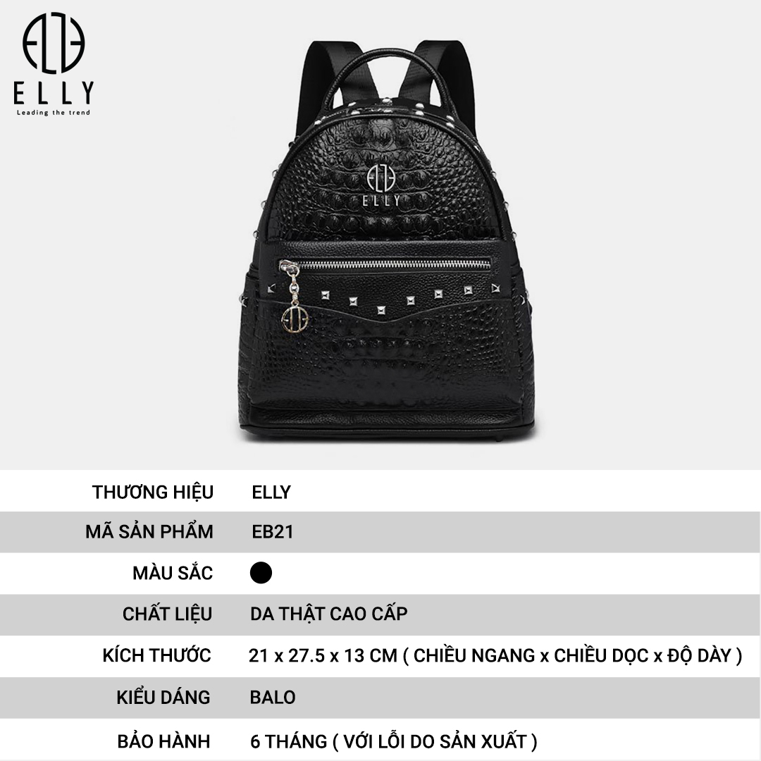 Balo nữ cao cấp da thật ELLY – EB21