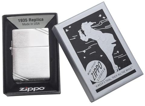 Zippo chính hãng mỹ Re.Brused Chrome 1935 (không bao gồm xăng)