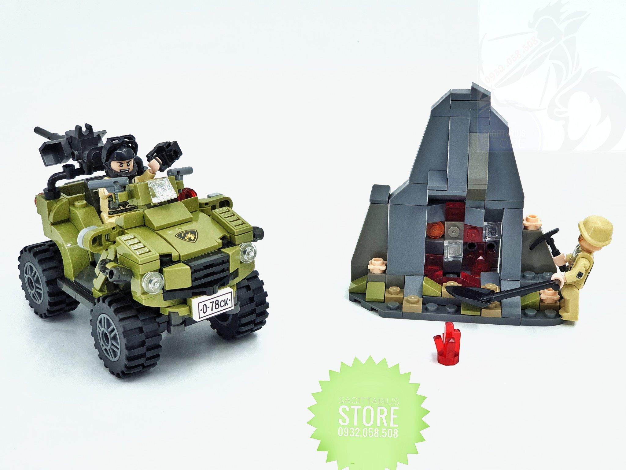 [HCM]Bộ Lego Lắp Ráp Xe Jeep Quân Sự ( 347 Mảnh )