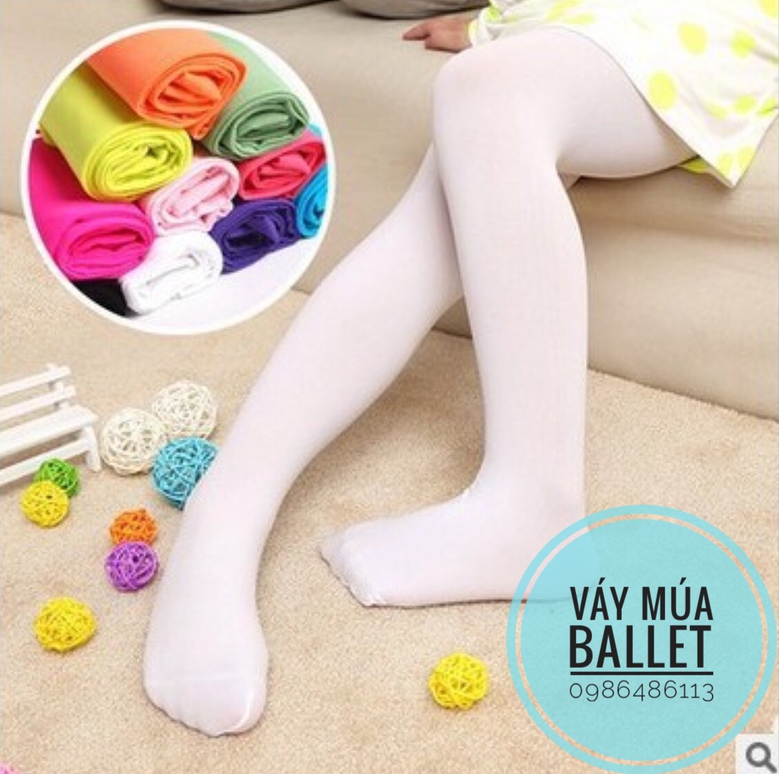 Quần tất da chân 80D cho bé nhiều màu