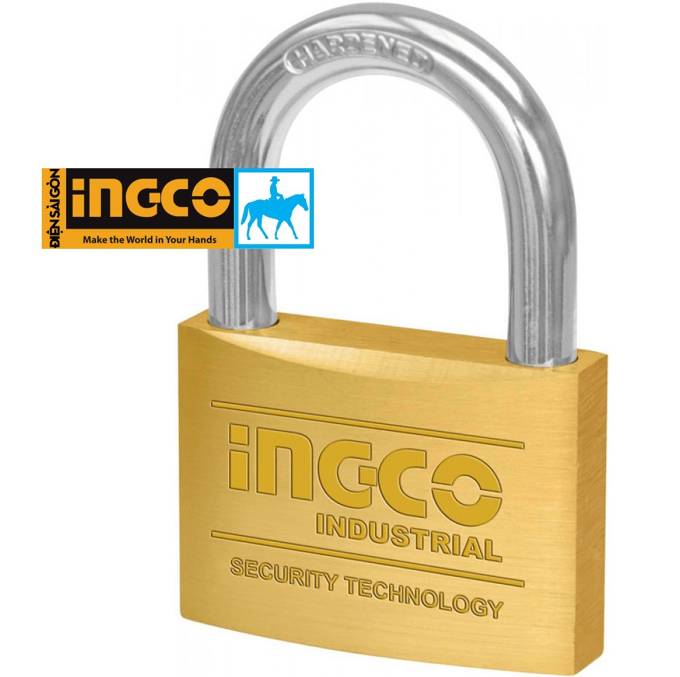 Ổ khóa cửa 50mm 270gr Brass Padlock INGCO DBPL0502