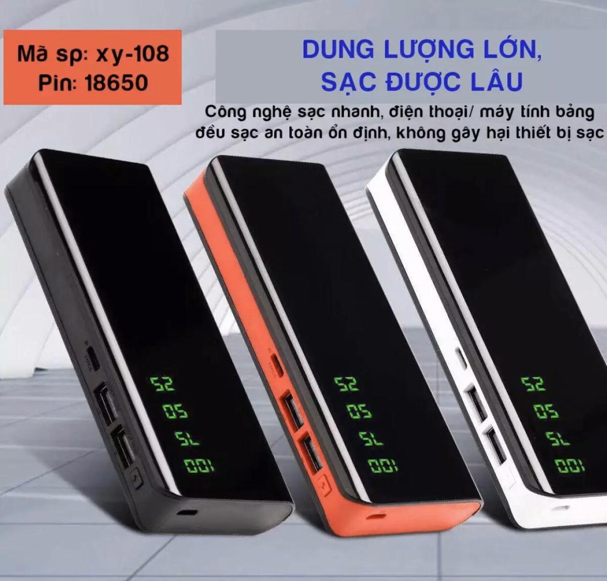 SẠC 1 LẦN DÙNG 1 TUẦN- PIN SẠC DỰ PHÒNG 20000MAH SIÊU TRÂU NẠP PIN CẤP TỐC SIÊU BỀN SẠC CỰC NHANH CHO 2 THIẾT BỊ CÓ ĐÈN LED ĐÈN PIN TẶNG KÈM 2 DÂY CÁP SẠC ĐẦY 2 ĐIỆN THOẠI TRỊ GIÁ 85K