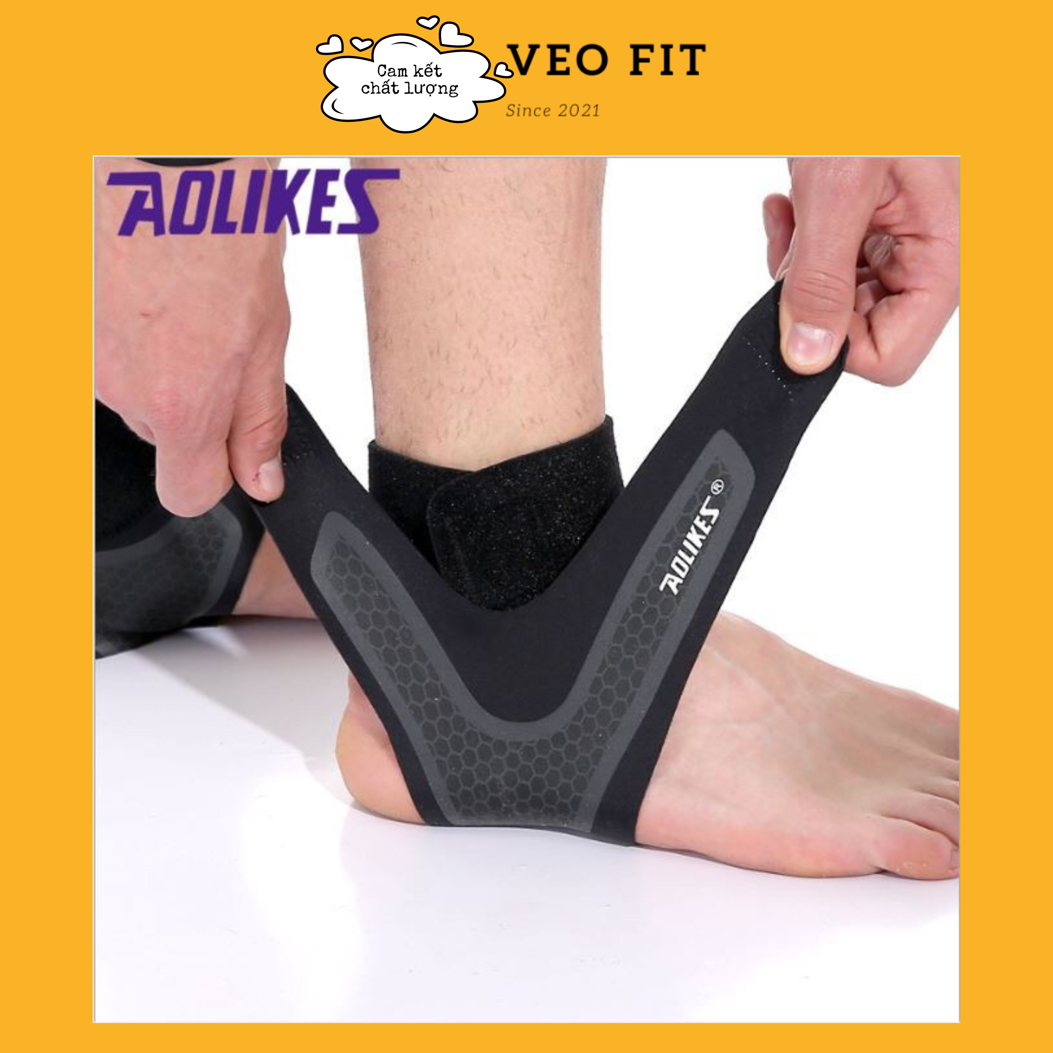 Băng Bảo Vệ Mắt Cá Chân Chính Hãng Aolikes 7130 Cuốn Cổ Chân Tập Gym Thể