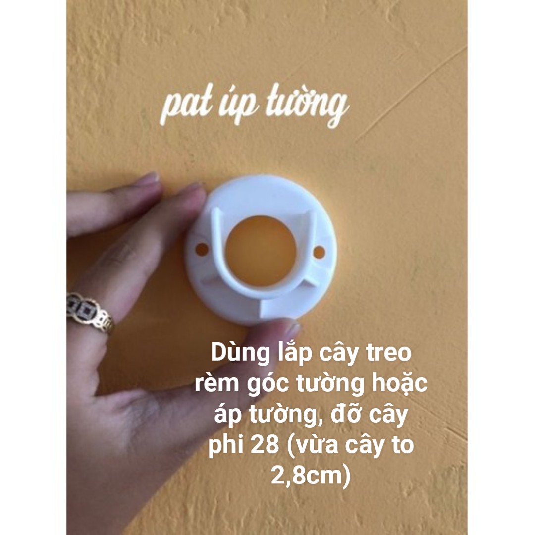 Bát Đỡ Thanh Treo Rèm Áp Tường Bằng Gỗ