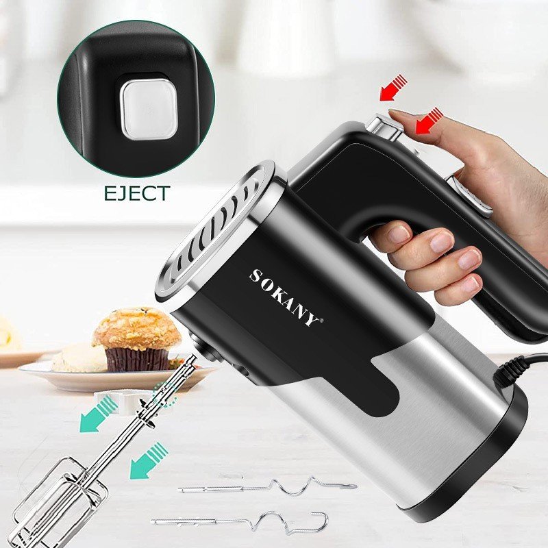 Máy Đánh Trứng Sokany 800W Sk-6621 5 Tốc Độ 4 Que Đánh