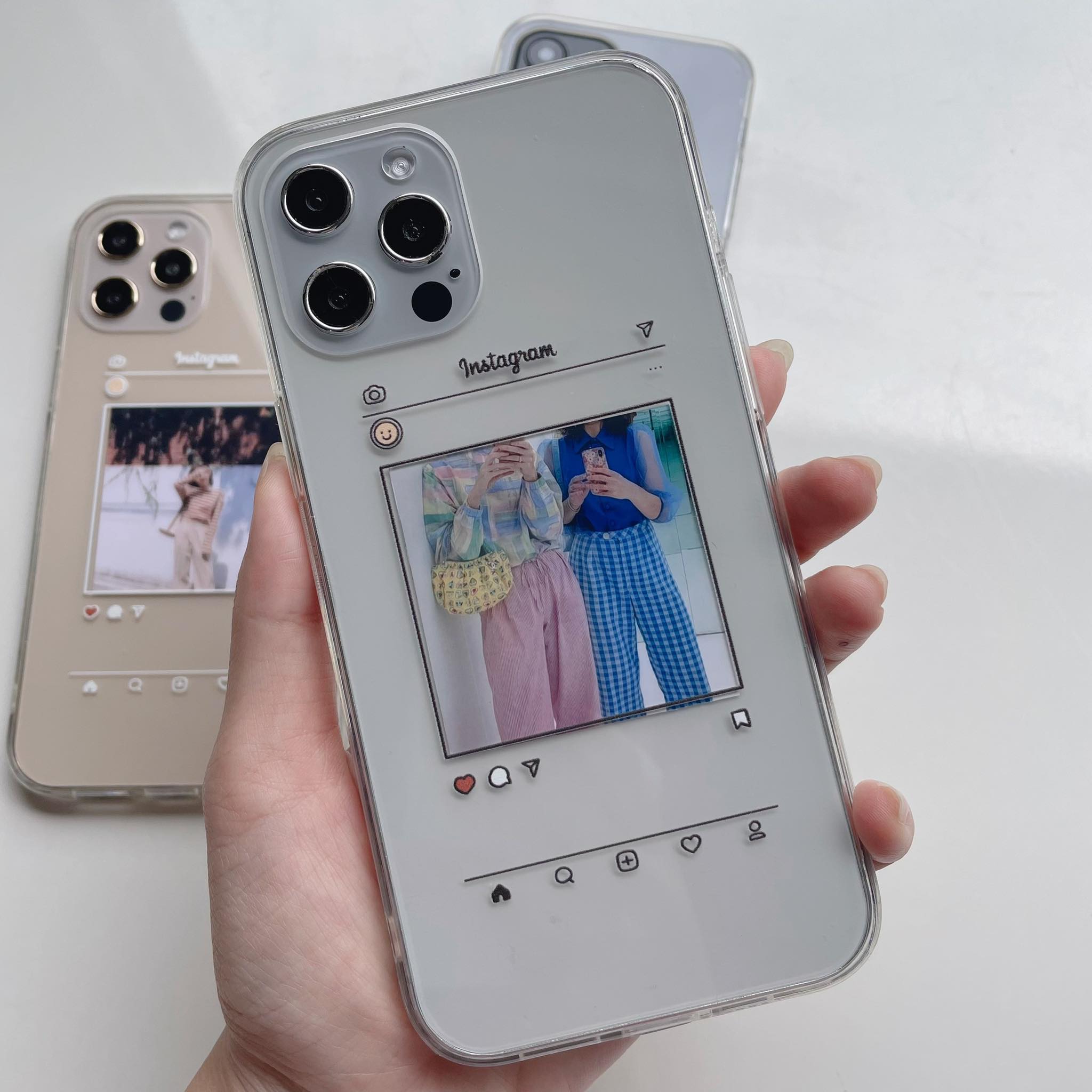 Ốp Iphone full viền khung Instagram lồng ảnh