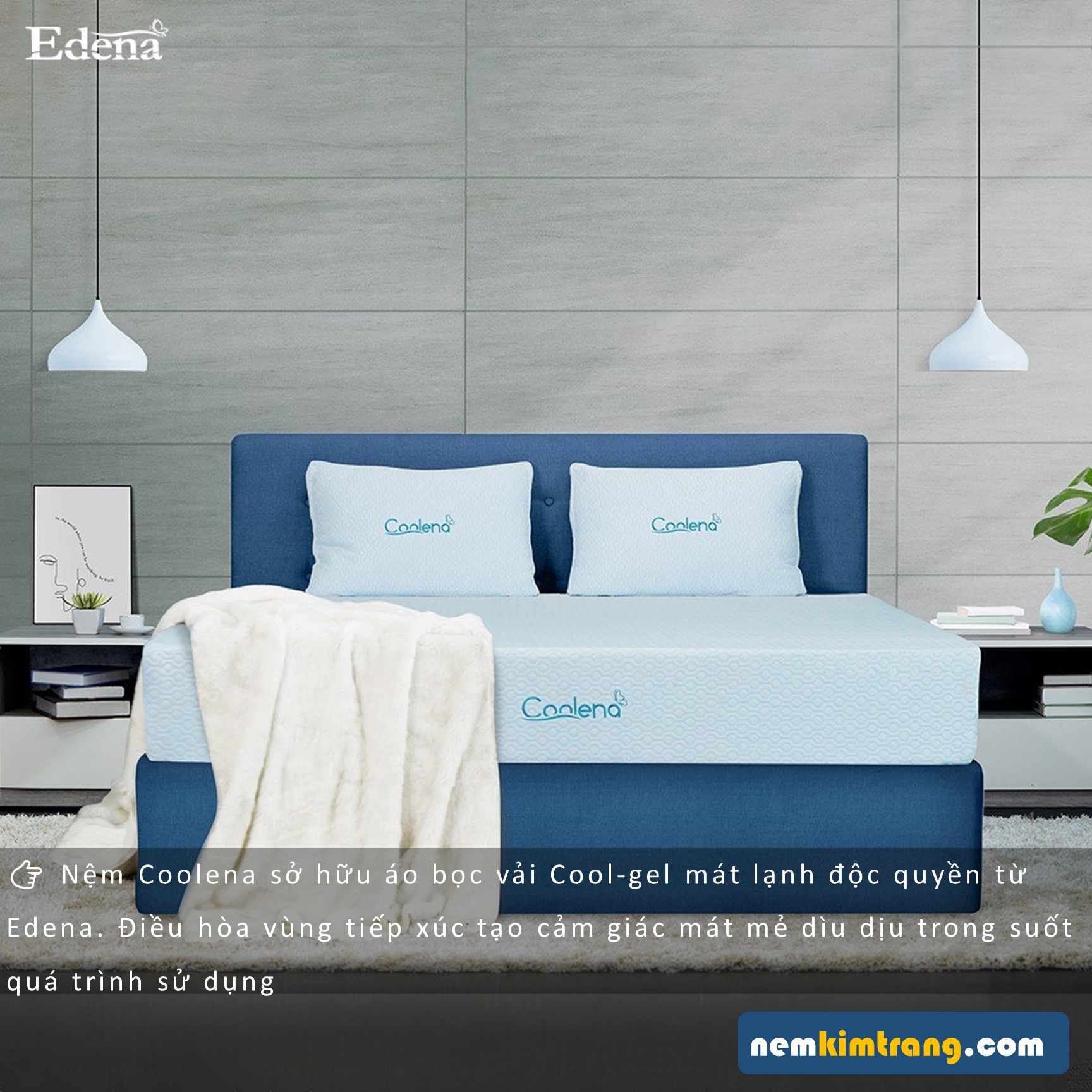 Nệm Cool Foam Edena - CHÍNH HÃNG, CAO CẤP